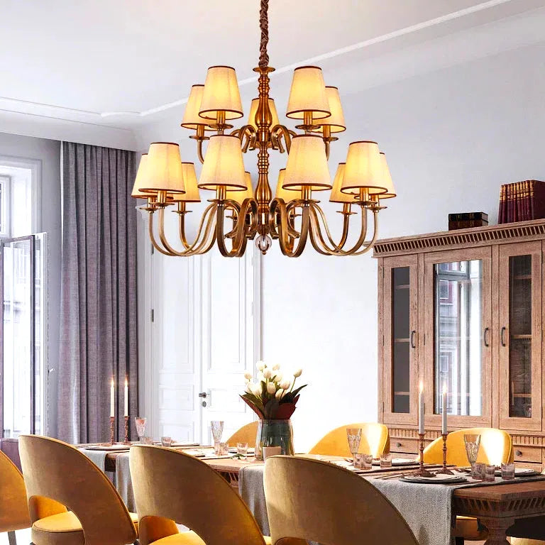 Lustre Luxury Classic Chandelier Light Living Dining Room Bedroom Hanging Light Home De - vue 2