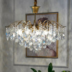 Lustre Luxury French Crystal Ceiling Pendant Lamp Lustre Led Ceiling Light Fixture Livi - Lustre France