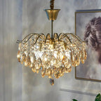 Lustre Luxury French Crystal Ceiling Pendant Lamp Lustre Led Ceiling Light Fixture Livi - vue 2