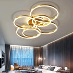 Lustre Moderne salon study chambre nordique rond anneaux - Vue 2 - Lustre France