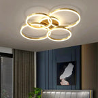 Lustre Moderne salon study chambre nordique rond anneaux - Vue 5 - Lustre France