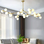 Lustre Moderne boules verre salon branche living salle - Lustre France