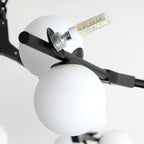 Lustre Moderne boules verre salon branche living salle - Vue 4 - Lustre France