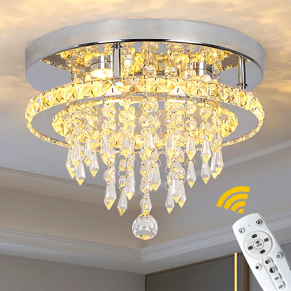 Lustre Moderne luxueux cristal smart living salle à - Lustre France
