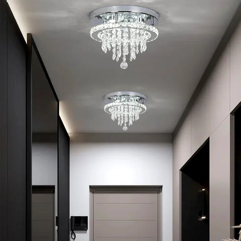 Lustre Moderne luxueux cristal smart living salle à - Vue 4 - Lustre France