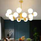 Lustre Moderne luxueux salon verre nordique salle à - Lustre France