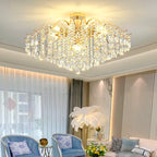 Lustre Moderne luxueux cristal salon salle à manger - Vue 3 - Lustre France