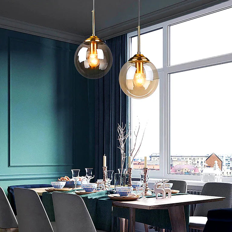 Lustre Moderne luxueux métal nordique créatif verre salon - Vue 3 - Lustre France