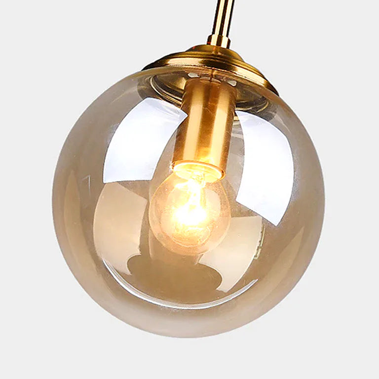 Lustre Moderne luxueux métal nordique créatif verre salon - Vue 5 - Lustre France