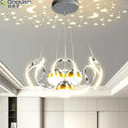 Lustre Moderne nordique minimaliste luxueux living dining children - Vue 2 - Lustre France