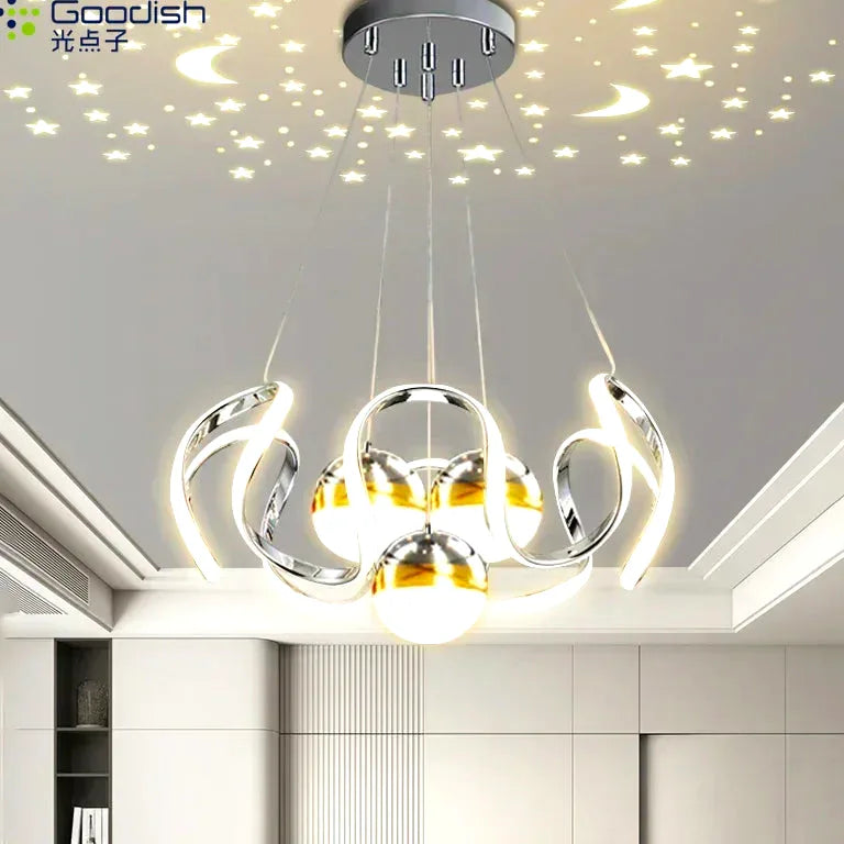 Lustre Moderne nordique minimaliste luxueux living dining children - Vue 2 - Lustre France