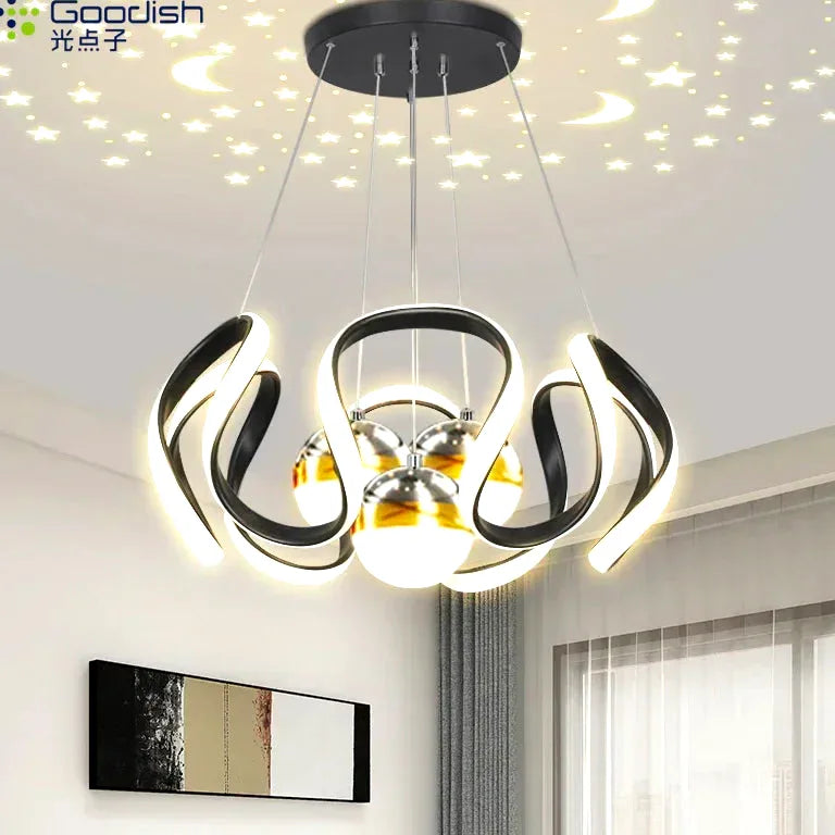 Lustre Moderne nordique minimaliste luxueux living dining children - Vue 3 - Lustre France