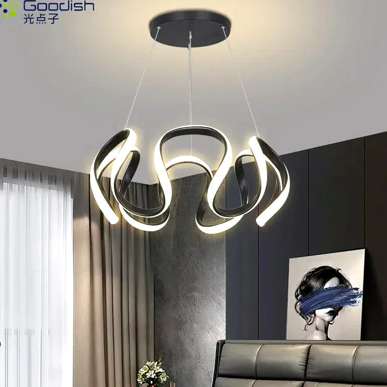 Lustre Moderne nordique minimaliste luxueux living dining children - Vue 4 - Lustre France