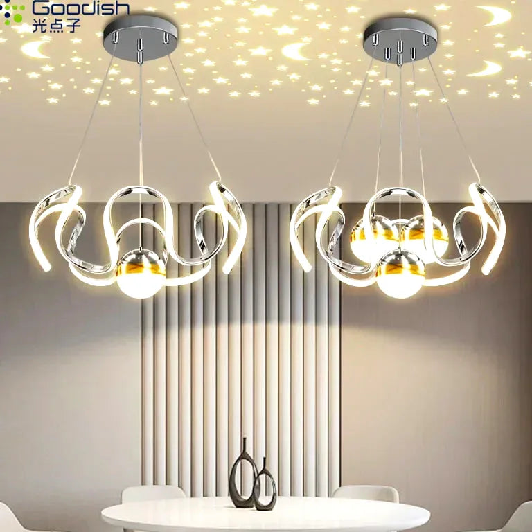 Lustre Moderne nordique minimaliste luxueux living dining children - Vue 5 - Lustre France