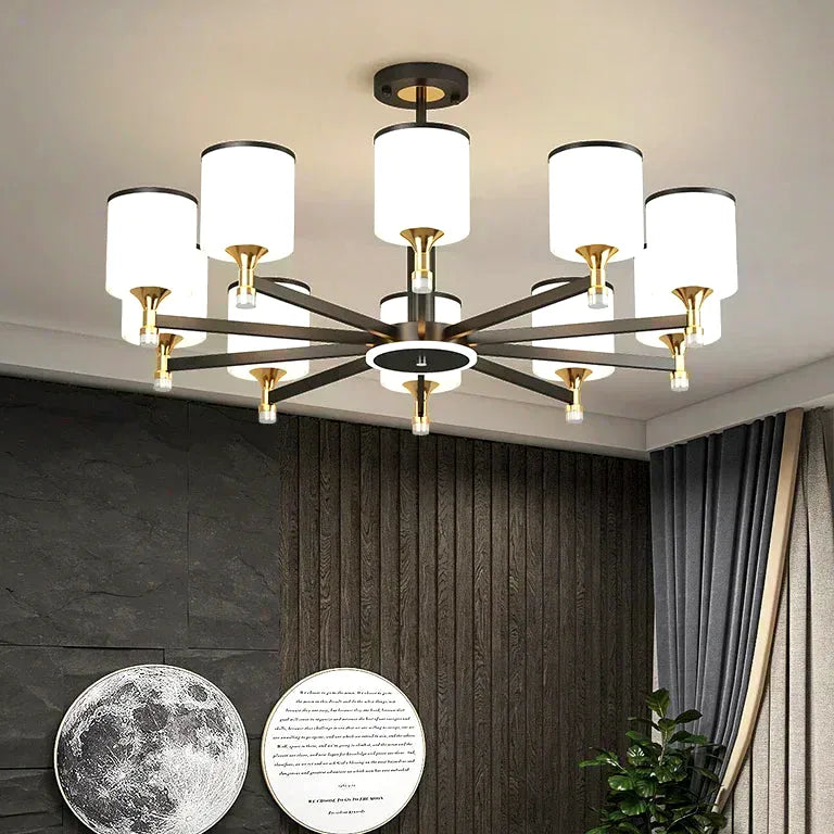 Lustre Salon moderne simple luxueux atmo sphère chambre - Vue 2 - Lustre France