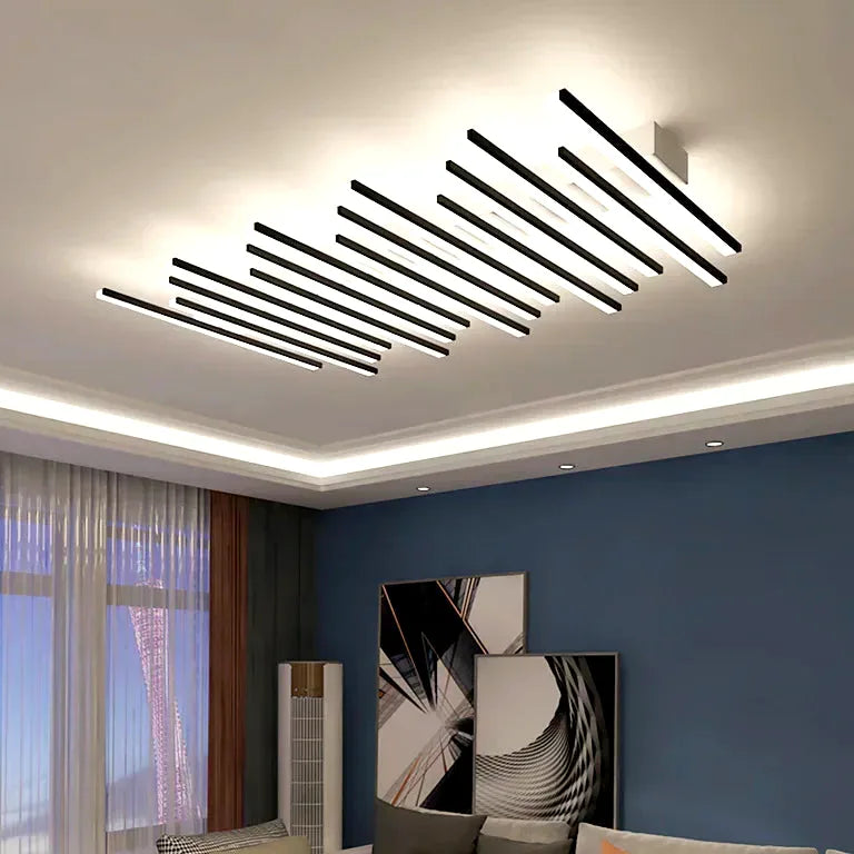 Lustre Nordique art line acrylique salon restaurant cuisine - Vue 2 - Lustre France