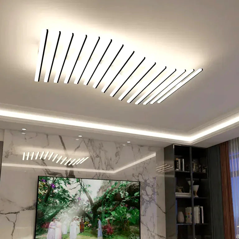 Lustre Nordique art line acrylique salon restaurant cuisine - Vue 5 - Lustre France