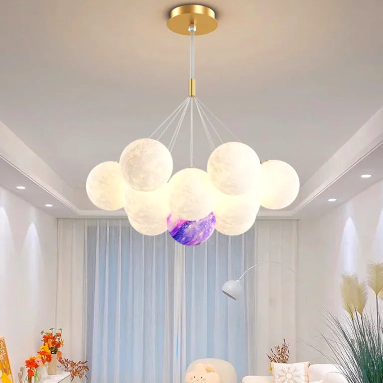 Lustre Nordique bulle boule living salle à manger - Vue 3 - Lustre France