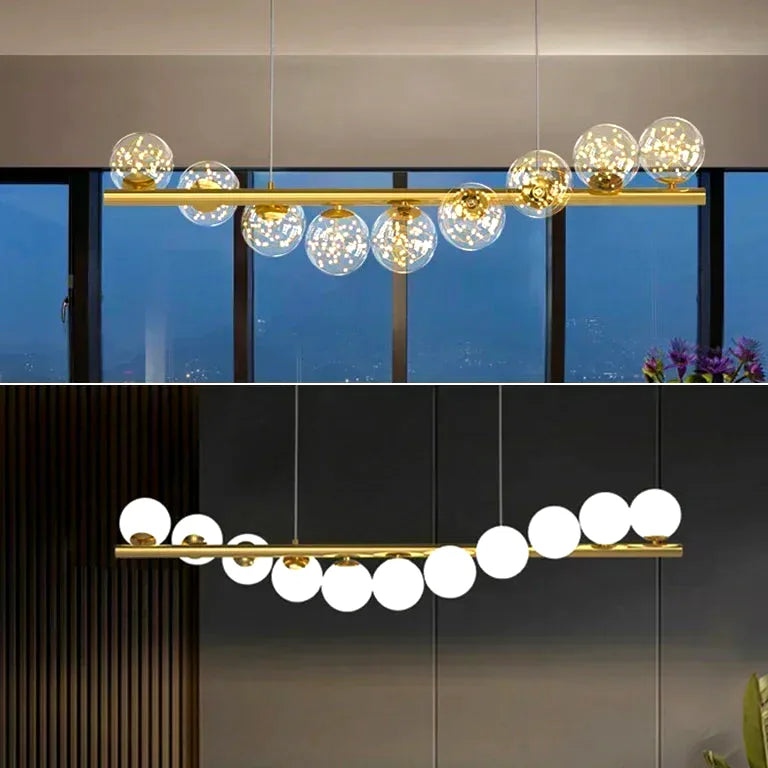 Lustre Nordique salon cuisine bureau suspension action luxueux - Vue 2 - Lustre France