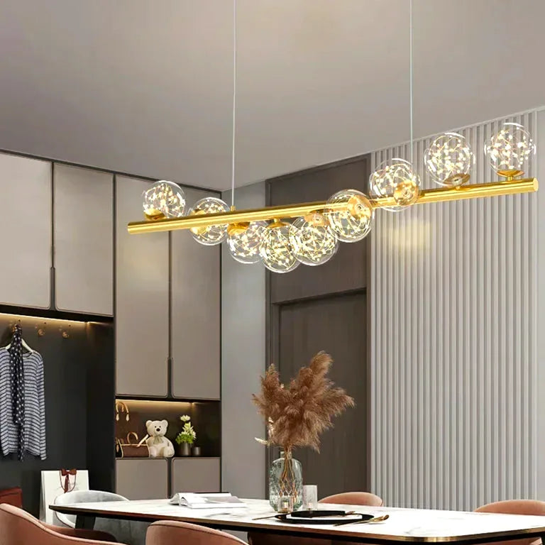 Lustre Nordique salon cuisine bureau suspension action luxueux - Vue 3 - Lustre France