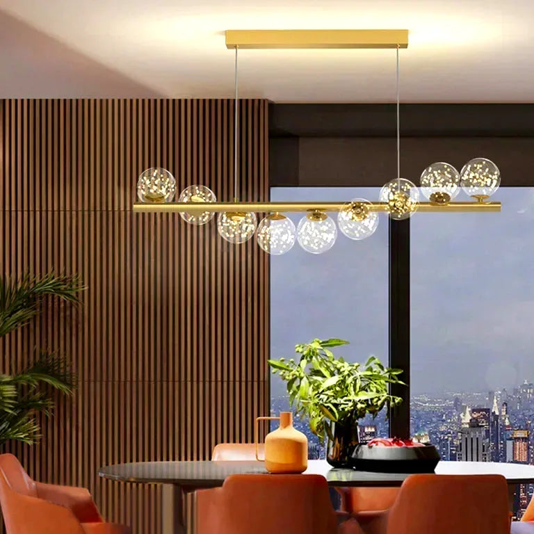 Lustre Nordique salon cuisine bureau suspension action luxueux - Vue 4 - Lustre France