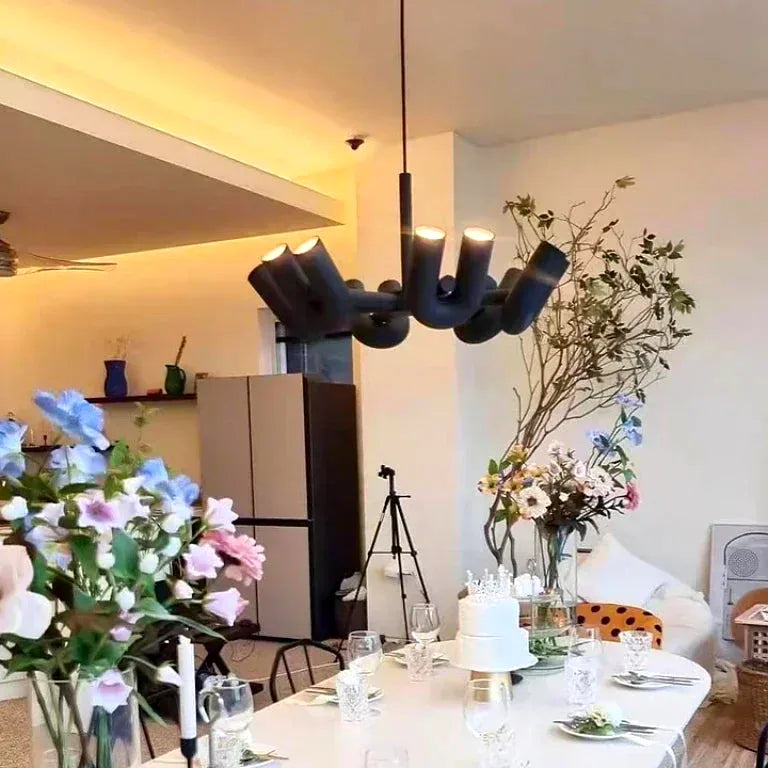 Lustre Nordique créatif u-shaped salon restaurant personality art - Vue 2 - Lustre France