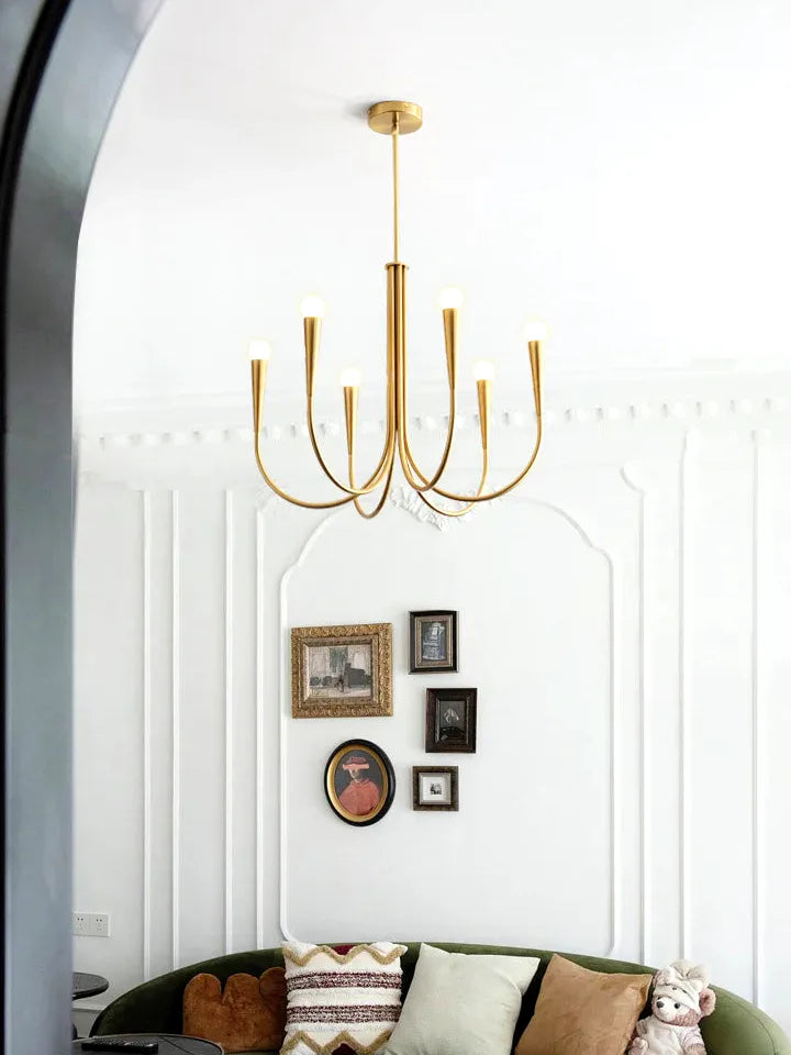 Lustre Nordique design restaurant branche français américain rétro - Vue 3 - Lustre France