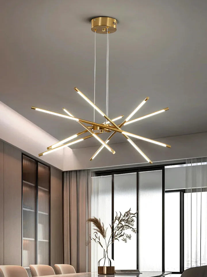 Lustre Nordique geometry restaurant salon chambre table à - Vue 3 - Lustre France