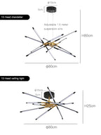 Lustre Nordique geometry restaurant salon chambre table à - Vue 5 - Lustre France