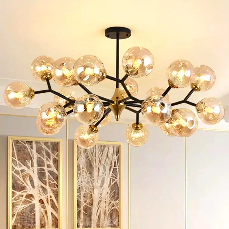 Lustre Nordique boule verre moderne salon chambre cuisine - Lustre France