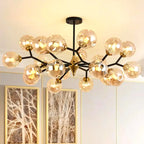 Lustre Nordique boule verre moderne salon chambre cuisine - Lustre France