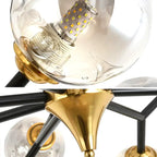 Lustre Nordique boule verre moderne salon chambre cuisine - Vue 5 - Lustre France