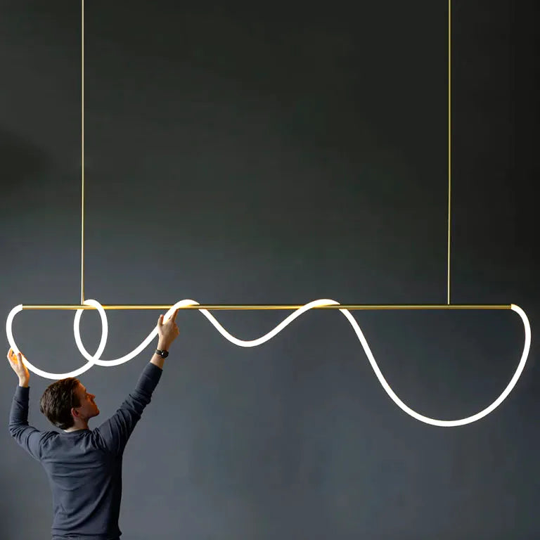 Lustre Nordique hose dimmable cuisine dining salon center - Lustre France