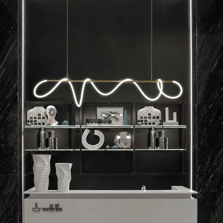 Lustre Nordique hose dimmable cuisine dining salon center - Vue 4 - Lustre France