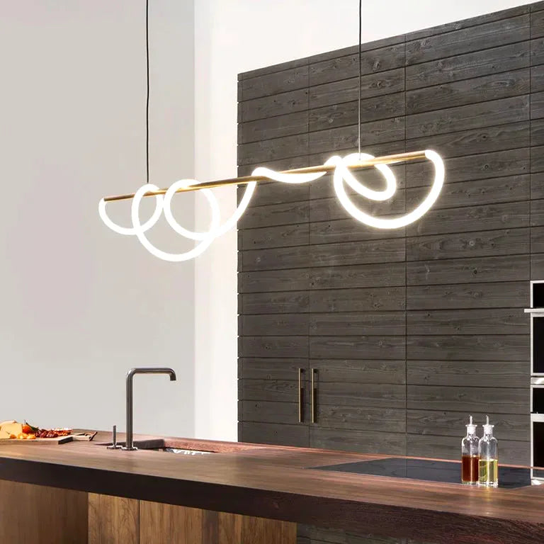 Lustre Nordique hose dimmable cuisine dining salon center - Vue 5 - Lustre France